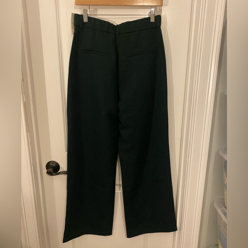 NWT Abercrombie & Fitch Sloane Tailored Pant Wide Leg Kelly Green - Picture 3 of 8